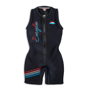 Masterline Eagle Womens All Black Red/White/Blue Jump Suit